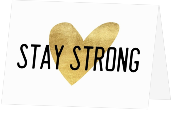 Stay strong kaart goud hart