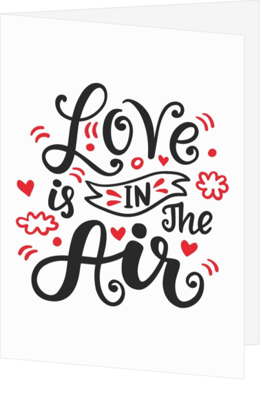 Liefdeskaart Love is in the air